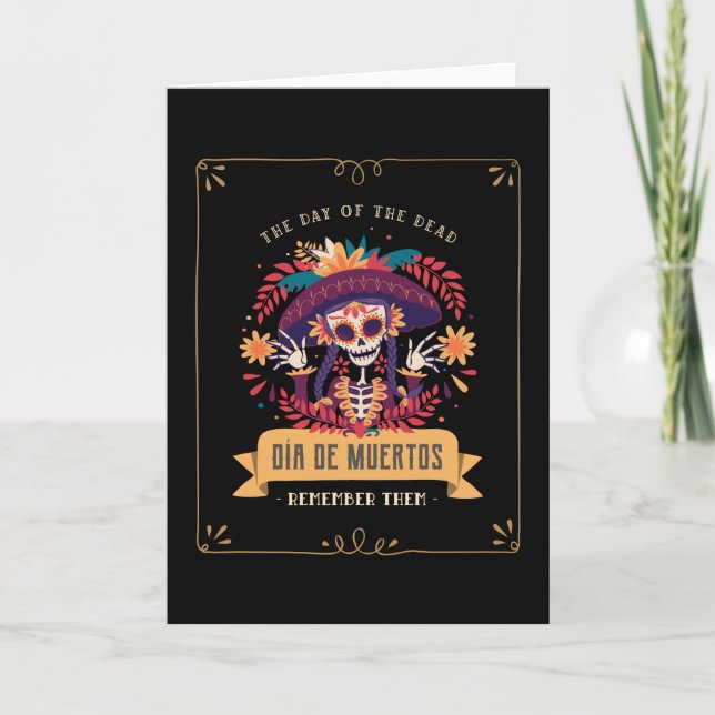 Dia de muertos day of the dead card (Front)