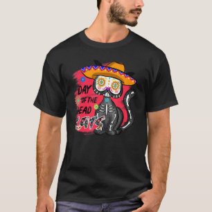 Dia de Muertos Day Of The Dead Cat Skeleton T-Shirt
