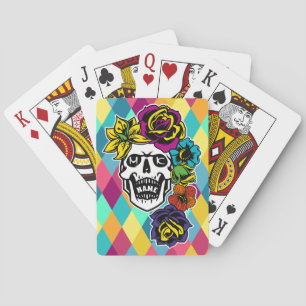 Dia de Muertos Day of the Dead Sugar Skull Custom Playing Cards
