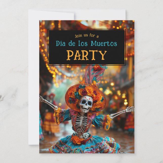 💀 Día de Muertos Invitation du Parti (Devant)