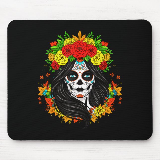 Día De Muertos La Catrina Day Of The Dead Women Su Mouse Pad (Front)