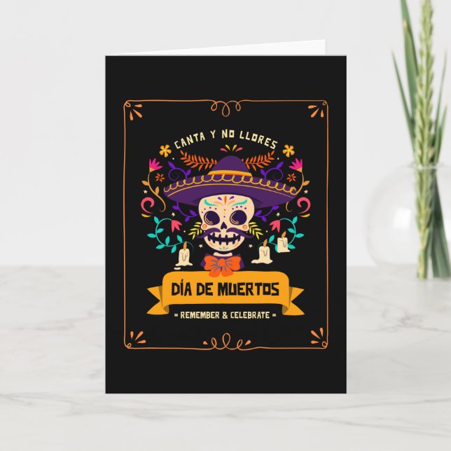 Dia de muertos Skull day of the dead Card (Front)