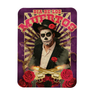 Dia De Muertos Sugar Skull Postcard Magnet