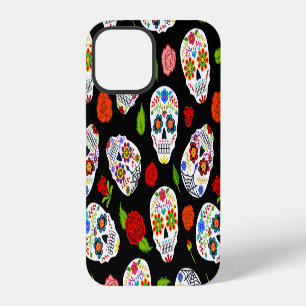 Dia Los Muertos: sugar skulls pattern. iPhone 12 Case