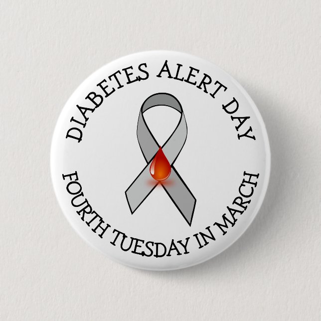 Diabetes Alert Day 2 Inch Round Button (Front)