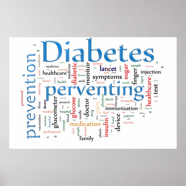 Diabetes and perventing poster (Front)