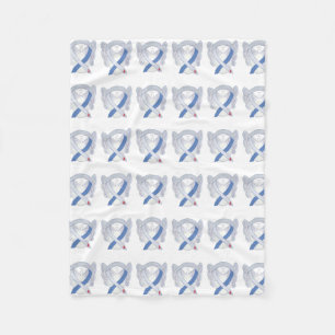 Diabetes Angel Awareness Ribbon IDDM Soft Blankets