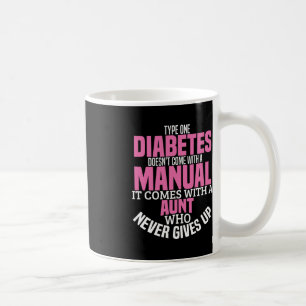Diabetes Aunt T1D Diabetic Type 1 Awareness Women Coffee Mug