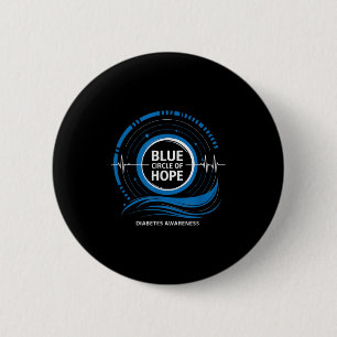 Diabetes Awareness 2024 Circle Of Hope  2 Inch Round Button
