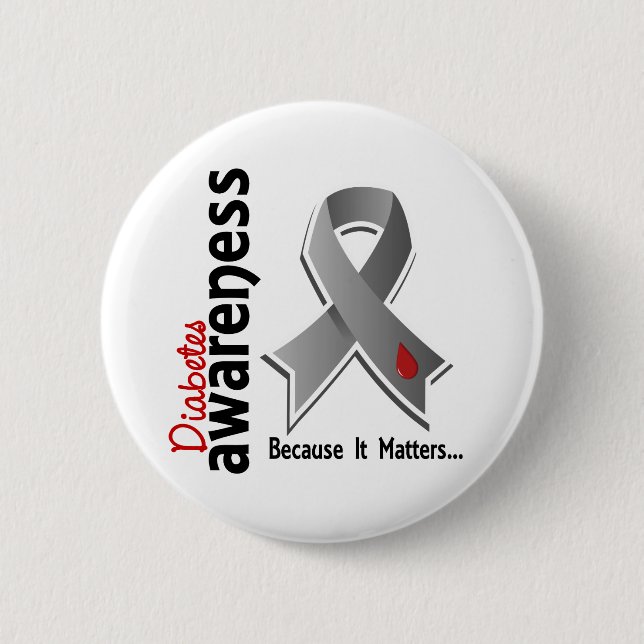 Diabetes Awareness 5 2 Inch Round Button (Front)