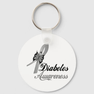Diabetes Awareness Butterfly Keychain
