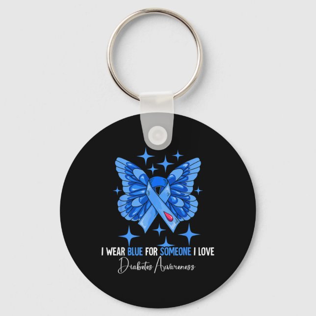 Diabetes Awareness Design 12 Keychain (Front)