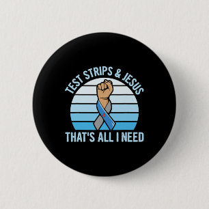 Diabetes Awareness Design For A Type 1 Diabetes Di 2 Inch Round Button
