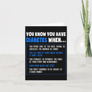 Diabetes Awareness Diabetes Type 1 Fun Pun Or Quot Card