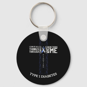 Diabetes Awareness  Diabetic Warrior Gift Tee   Keychain