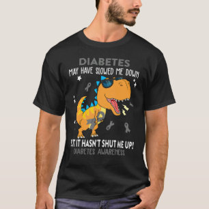 Diabetes Awareness Dinosaur  Diabetes Warrior T-Shirt