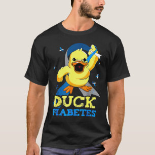 Diabetes Awareness Duck Fiabetes For Mens  T-Shirt