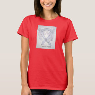 Diabetes Awareness Grey Ribbon Angel Shirt