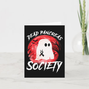 Diabetes Awareness Halloween Dead Pancreas Society Card
