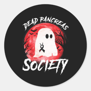 Diabetes Awareness Halloween Dead Pancreas Society Classic Round Sticker