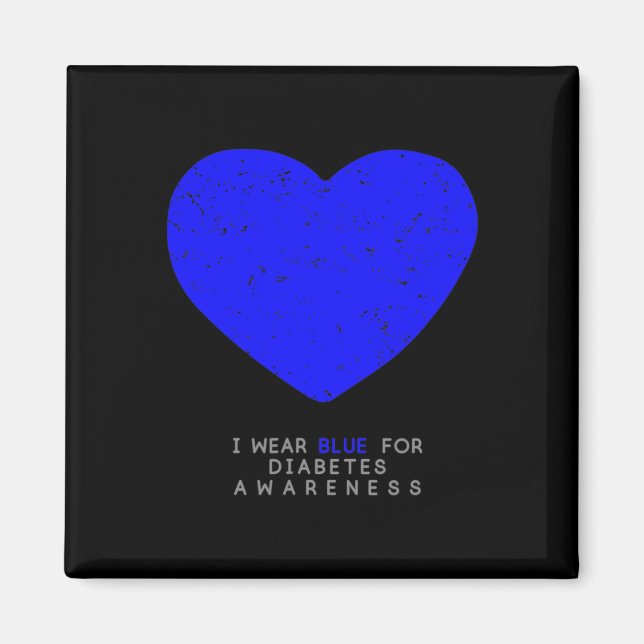 Diabetes Awareness  Heart Magnet (Front)
