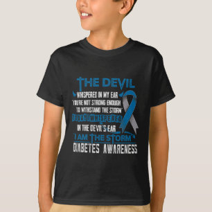 Diabetes Awareness I Am The Storm Devil T-Shirt