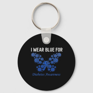 diabetes awareness in november we wear blue hope keychain
