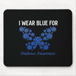 diabetes awareness in november we wear blue hope mouse pad