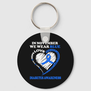 Diabetes Awareness In November We Wear Blue  Keychain