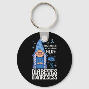 Diabetes Awareness. In November We Wear Our Blue. Keychain