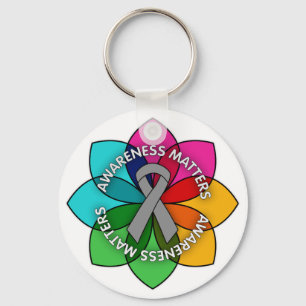 Diabetes Awareness Matters Petals Keychain