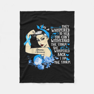 Diabetes Awareness Month For Powerful Warrior Wome Fleece Blanket