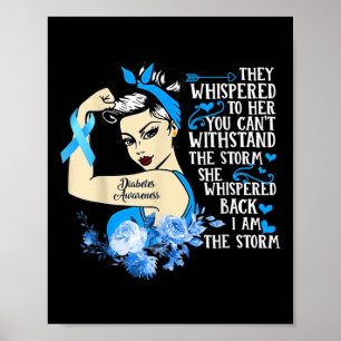 Diabetes Awareness Month For Powerful Warrior Wome Poster