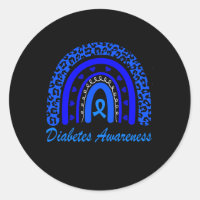 Diabetes Awareness Month Leopard Rainbow Women