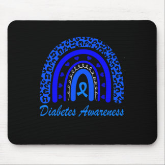 Diabetes Awareness Month Leopard Rainbow Women Mouse Pad