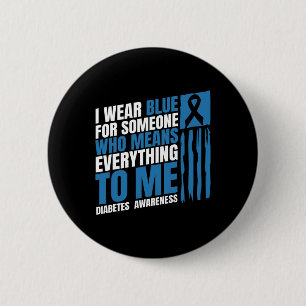 Diabetes Awareness Month Messy Bun Mother T1 T2 2 Inch Round Button