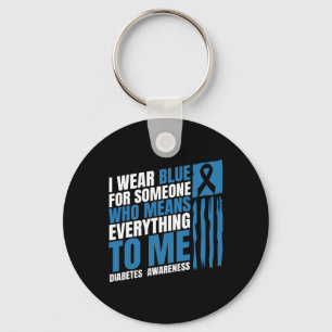 Diabetes Awareness Month Messy Bun Mother T1 T2 Keychain
