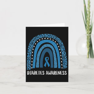 Diabetes Awareness Month Retro Rainbow T1 T2 1  Card