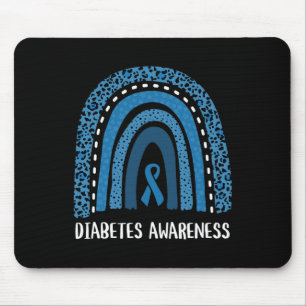 Diabetes Awareness Month Retro Rainbow T1 T2 1  Mouse Pad