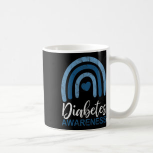 Diabetes Awareness Month Retro Rainbow T1 T2  Coffee Mug