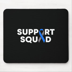 Diabetes Awareness Month Support Squad Blue Ribbon Mouse Pad