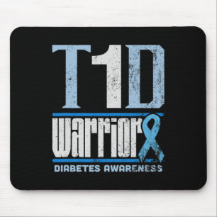 Diabetes awareness month T1D Diabetes warrior Mouse Pad