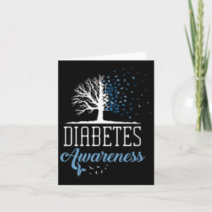 Diabetes Awareness Month Vintage Butterfly T1 T2 Card