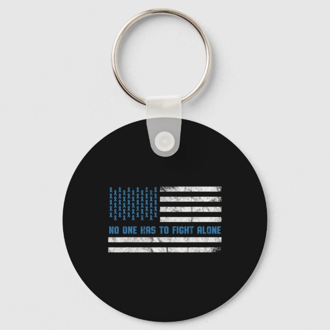 Diabetes Awareness Nobody Has To Fight Alone Ameri Keychain (Front)