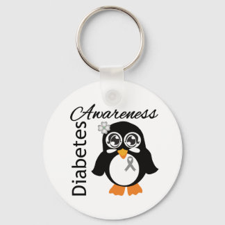 Diabetes Awareness Penguin Keychain