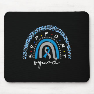 Diabetes Awareness Rainbow Leopard Support Squad B Mouse Pad