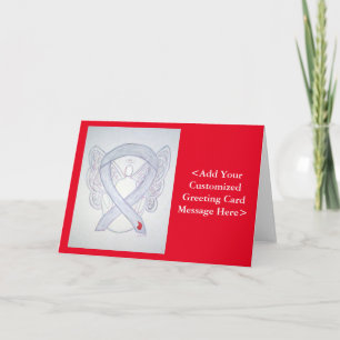 Diabetes Awareness Ribbon Angel Cards
