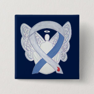 Diabetes Awareness Ribbon Custom Angel IDDM Pins