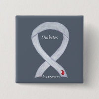 Diabetes Awareness Ribbon Customized Art Pin