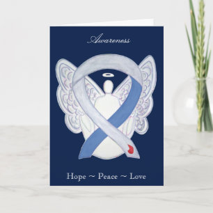 Diabetes Awareness Ribbon IDDM Angel Greeting Card